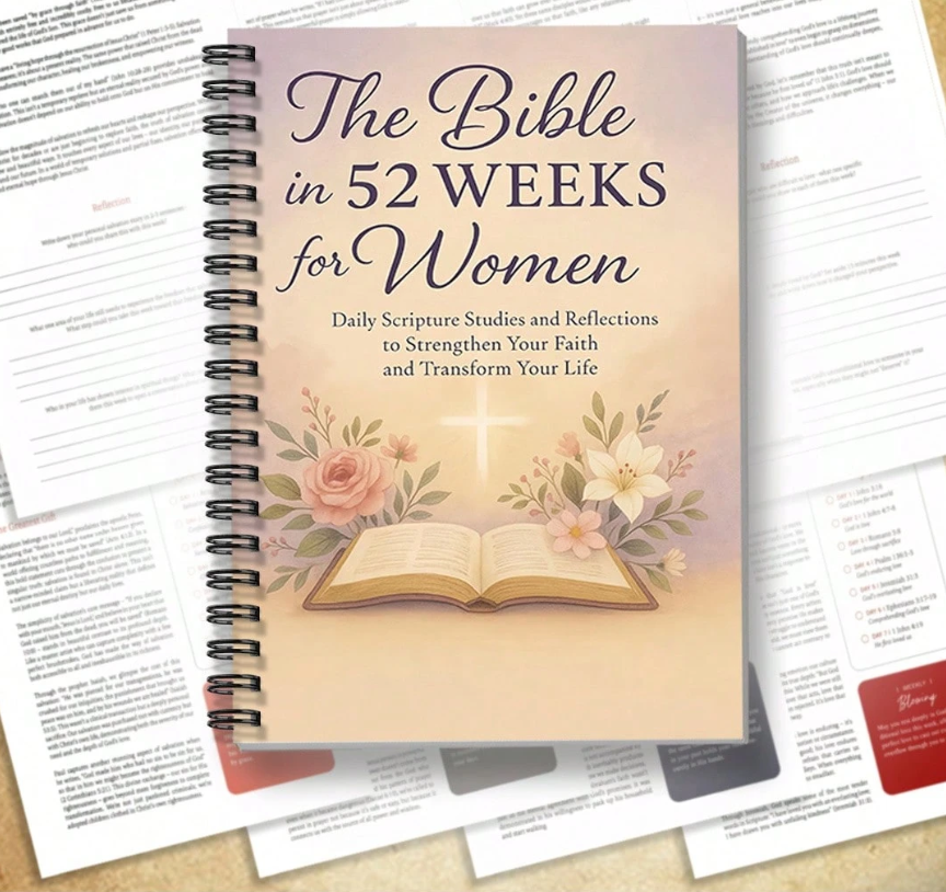 The Bible in 52 Weeks for Women – Guided Scripture Study Journal for Faith, Reflection & Spiritual Growth