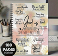 Inspirational Christian Spiral Notebook – “God Is Within Her, She Will Not Fall” Bible Verse Journal | 100 Pages Faith Journal